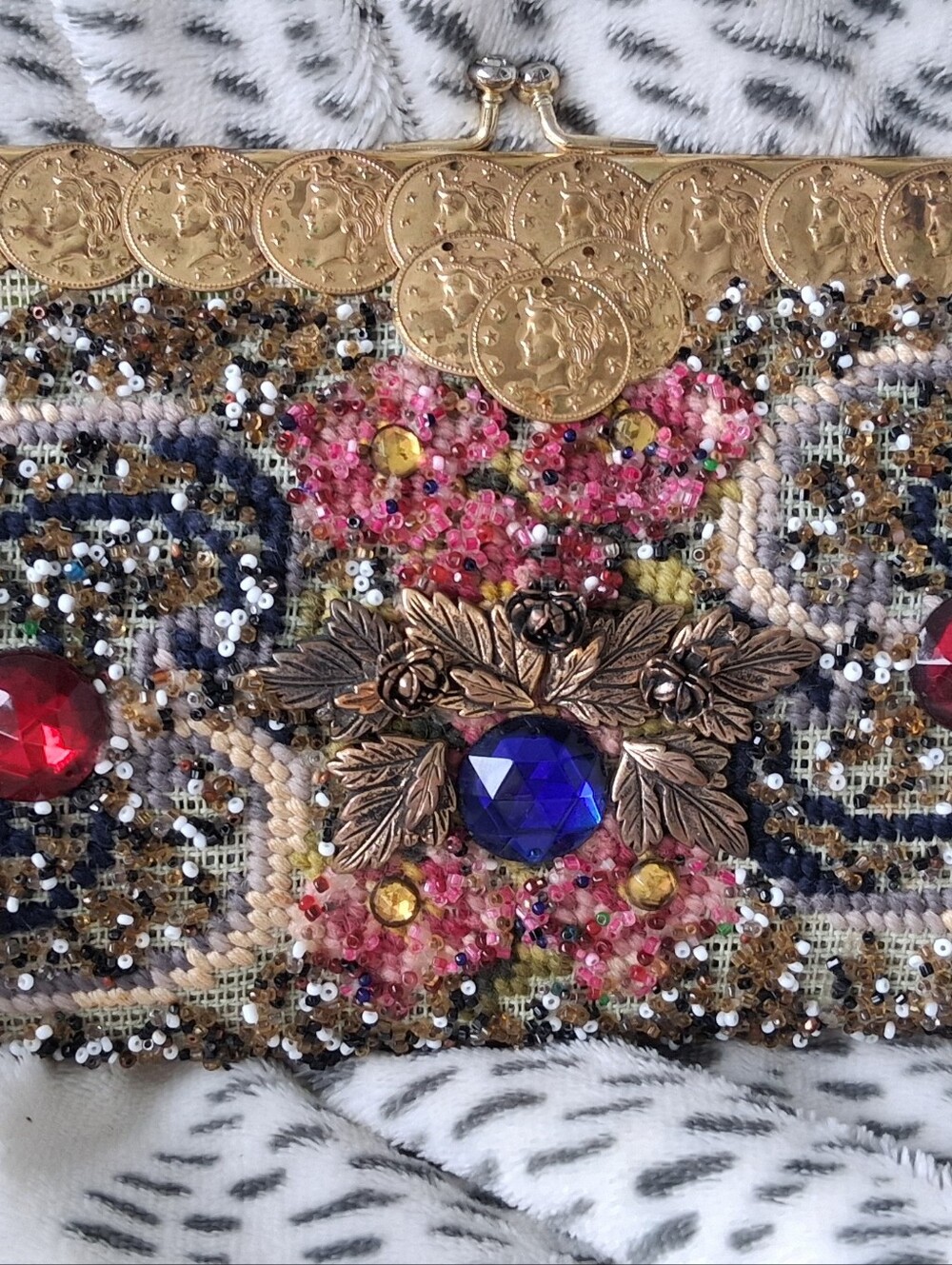Vtg 60s Jolles Original Embellished Clutch